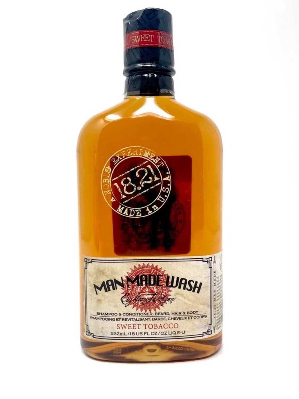 18.21 MAN MADE WASH sweet tobacco 18 OZ CLEAN AND CONDITION FROM HEAD TO TOE